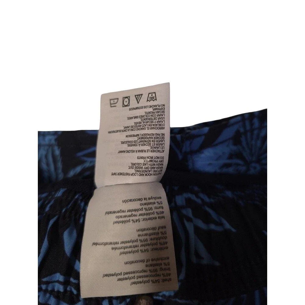 Speedo Eco 4-Way Stretch Board Shorts Men XXL Blue Tropical UPF 50+ Swim Trunks